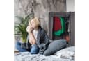 relaxdays Eckkleiderschrank Stoff Anthrazit mit Kleiderstangen Bild 3