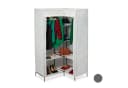 relaxdays Eckkleiderschrank Stoff weiß Faltschrank Bild 2
