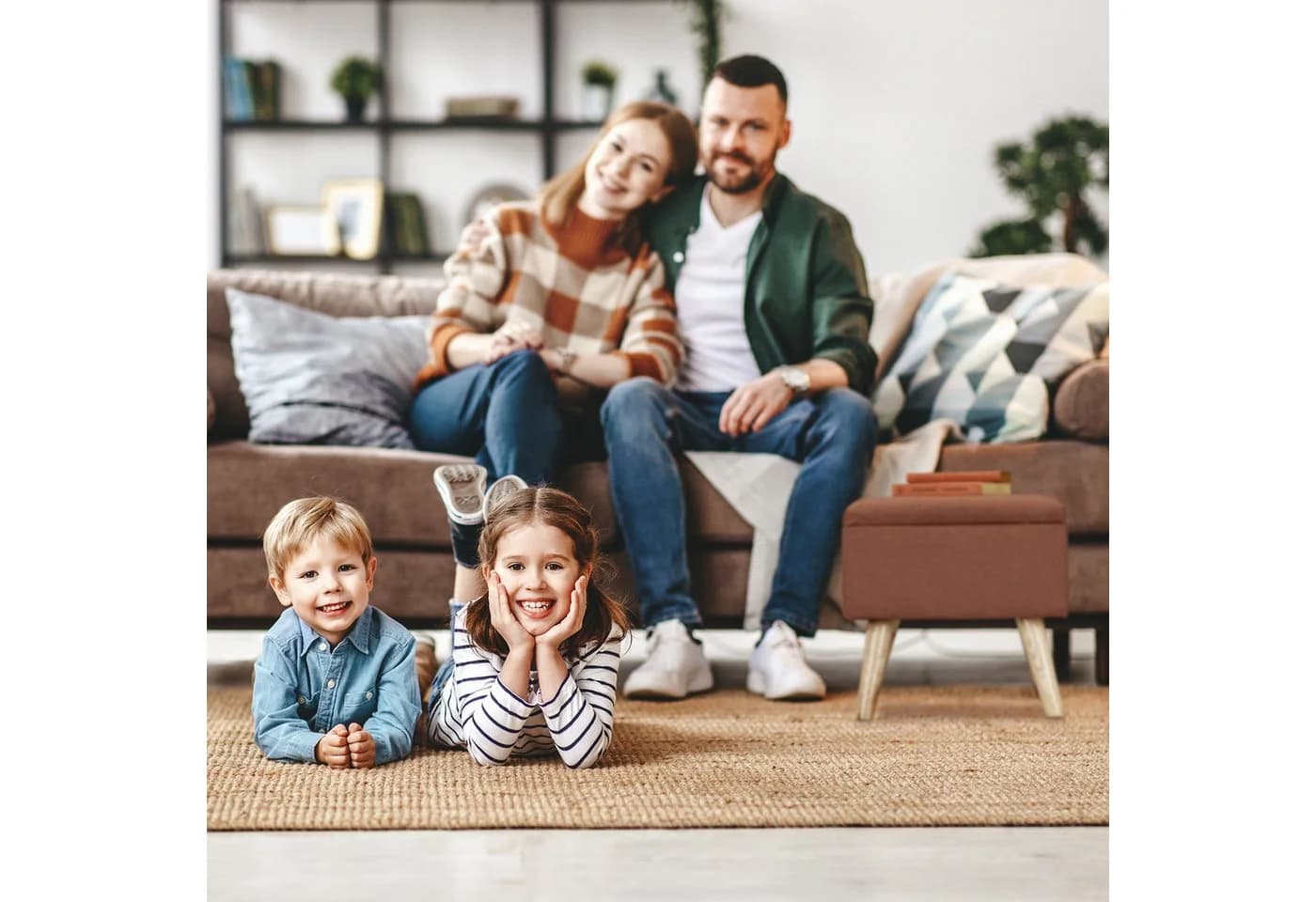 relaxdays Stauraumhocker Weiß Braun Holzbeine Gepolstert - Bild 5