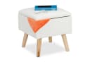 relaxdays Stauraumhocker Sitzhocker mit Stauraum Kunstleder Weiß Bild 2