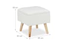 relaxdays Stauraumhocker Sitzhocker mit Stauraum Kunstleder Weiß Bild 4