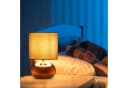 relaxdays Nachttischlampe Touch Kupfer Grau E14 Bild 1