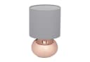 relaxdays Nachttischlampe Touch Kupfer Grau E14 Bild 2