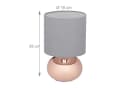 relaxdays Nachttischlampe Touch Kupfer Grau E14 Bild 4