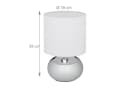relaxdays Nachttischlampe Touch Silber Weiß E14 Bild 4