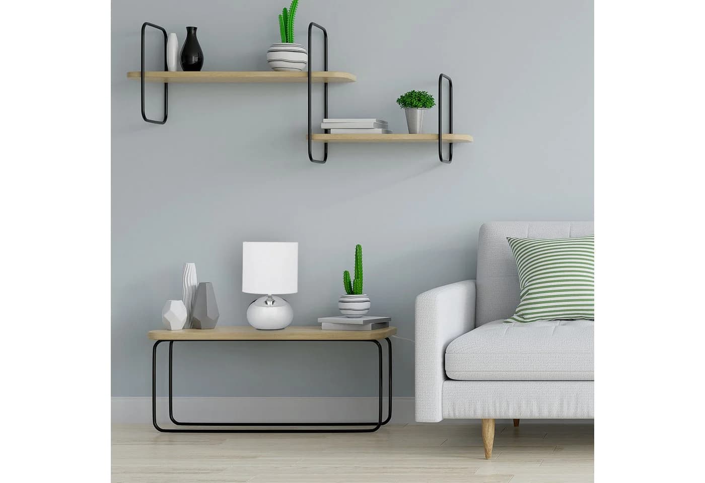 relaxdays Nachttischlampe Touch Silber Weiß E14 - Bild 5