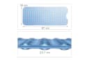 relaxdays Badewannenmatte XXL Rutschfest Blau PVC Bild 4