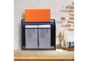 relaxdays Briefablage Dokumentenhalter 3 Ablagen Schwarz Bild 1