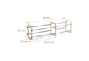 Relaxdays Schuhregal ausziehbar Holz Eisen Silber Natur Bild 4