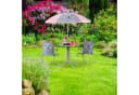 relaxdays Kindersitzgruppe mit Schirm Grau Rosa Bild 1