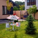 relaxdays Kindersitzgruppe mit Schirm Grau Rosa Bild 3