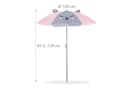 relaxdays Kindersitzgruppe mit Schirm Grau Rosa Bild 5