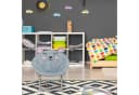 relaxdays Faltbarer Moonchair Campingstuhl für Kinder, Grau/Rosa/Schwarz Bild 1