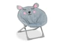 relaxdays Faltbarer Moonchair Campingstuhl für Kinder, Grau/Rosa/Schwarz Bild 2
