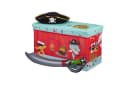 relaxdays Spielzeugtruhe Sitzbox für Kinder Pirat Rot Blau Gelb Bild 2