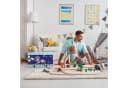 relaxdays Spielzeugtruhe Sitzbox Faltbar Dunkelblau Gelb Bild 1