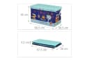 relaxdays Spielzeugtruhe Sitzbox Faltbar Dunkelblau Gelb Bild 4