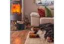 relaxdays Kaminholzkorb Kunstleder Schwarz L Bild 5