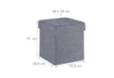 relaxdays Sitzhocker mit Stauraum Dunkelgrau Faltbar Bild 4