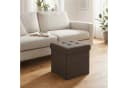 relaxdays Sitzhocker mit Stauraum braun faltbar Bild 1