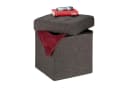 relaxdays Sitzhocker mit Stauraum braun faltbar Bild 2