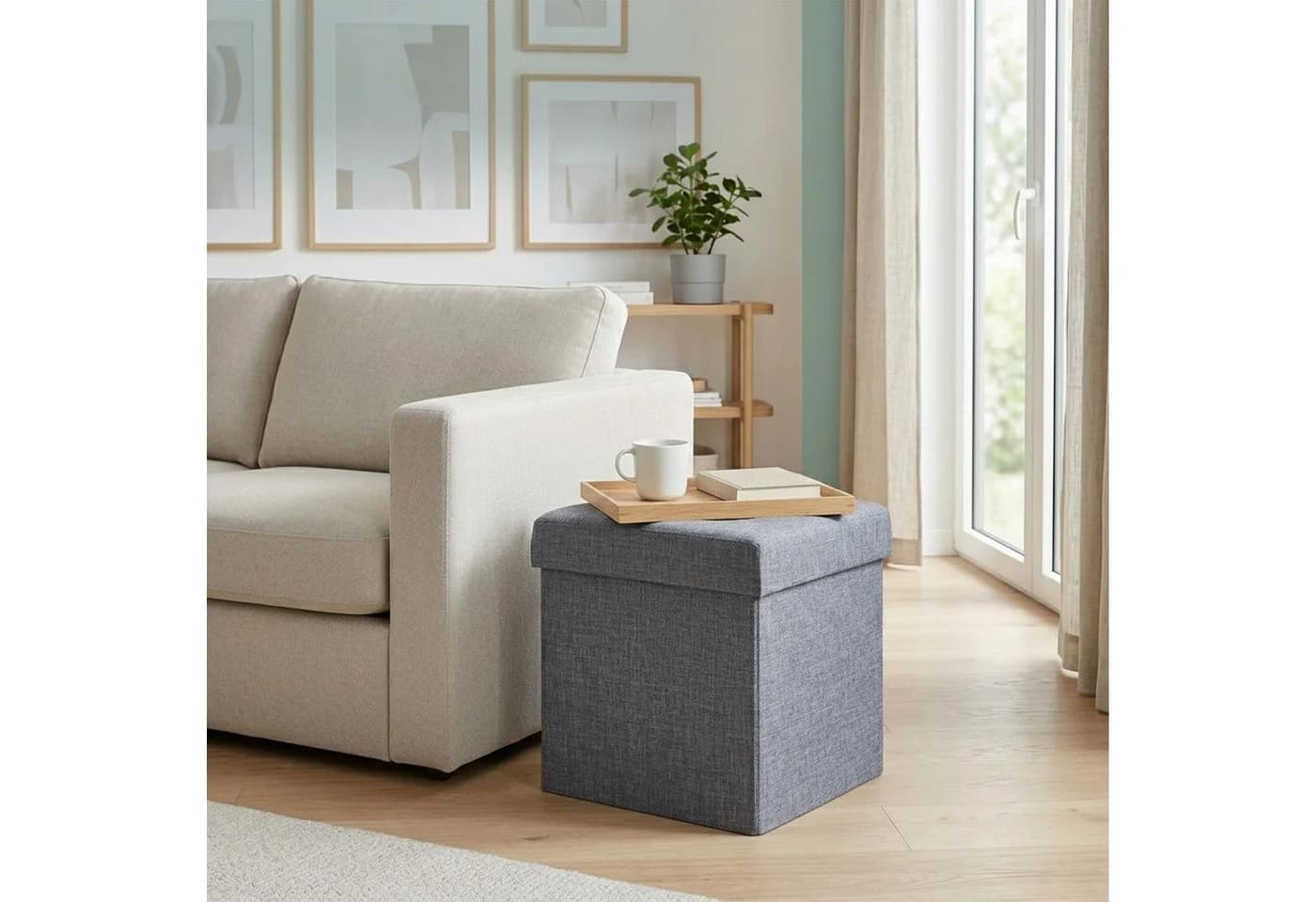 relaxdays Sitzhocker mit Stauraum braun faltbar - Bild 3