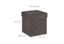 relaxdays Sitzhocker mit Stauraum braun faltbar Bild 4