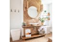 relaxdays Aufbewahrungskorb 3er Set Weiß Bambus Bild 1