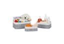 relaxdays Aufbewahrungskorb Bad 3-teiliges Set Grau Bambus Bild 2