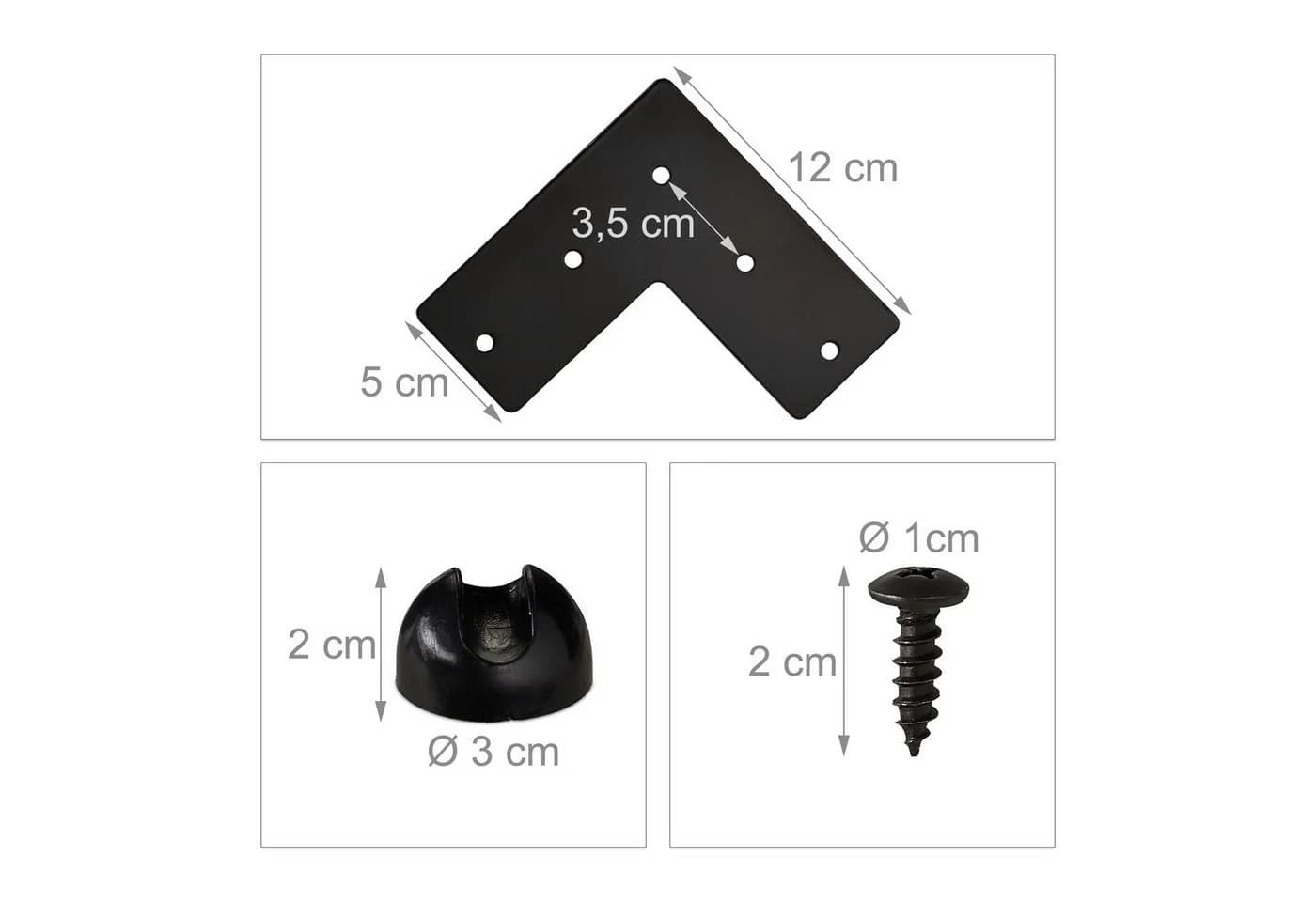 relaxdays Tischbein 4er Set Hairpin Legs 30 cm - Bild 5