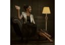 relaxdays Stehlampe Schirmlampe Antik, gold Bild 1