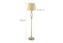 relaxdays Stehlampe Schirmlampe Antik, gold Bild 4