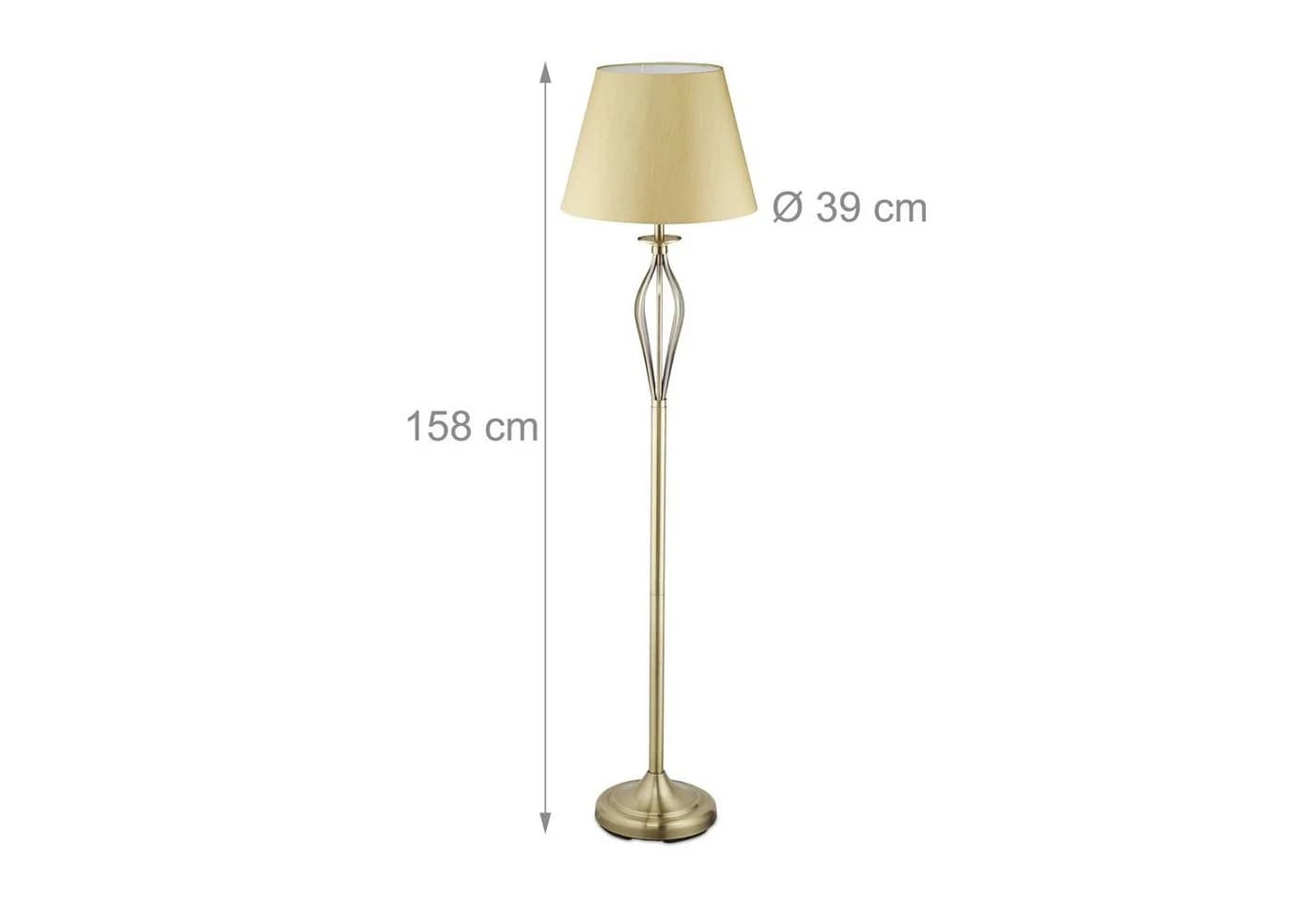 relaxdays Stehlampe Schirmlampe Antik, gold - Bild 4