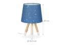 relaxdays Nachttischlampe Kinderzimmer Sterne blau Bild 4