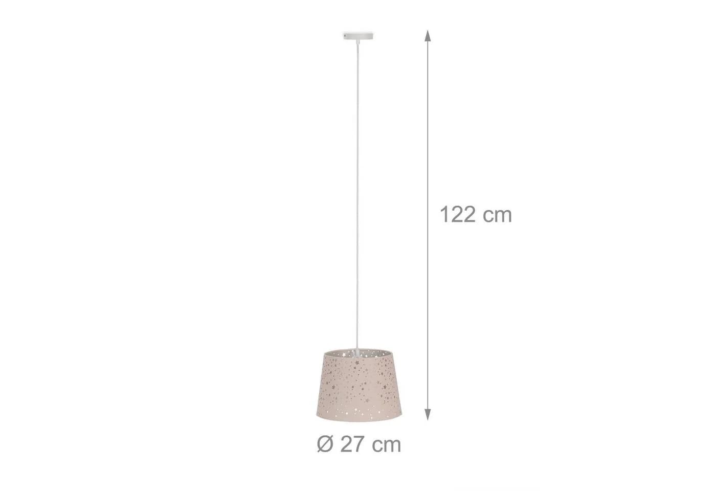 relaxdays Pendelleuchte Kinderzimmerlampe Sterne Rosa - Bild 4