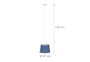 relaxdays Pendelleuchte Kinderzimmerlampe Sterne Blau Bild 4