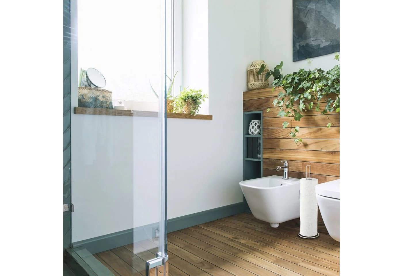 relaxdays Toiletten-Ersatzrollenhalter 2er Set Schwarz Metall - Bild 5