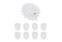 relaxdays Toilettenpapierhalter Klobürste Ersatzbürstenkopf 9er Set Weiß Bild 2