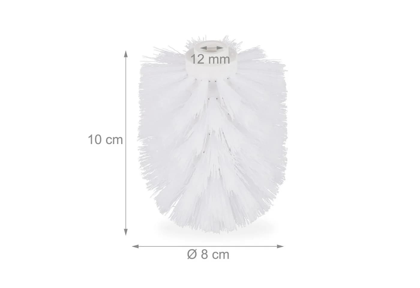 relaxdays Toilettenpapierhalter Klobürste Ersatzbürstenkopf 9er Set Weiß - Bild 4