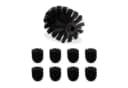 relaxdays Toilettenpapierhalter Klobürste Ersatzbürstenkopf 9er Set Schwarz Bild 2