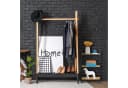 relaxdays Standregal Bambus & Metall 3 Ablagen Braun/Schwarz Bild 1