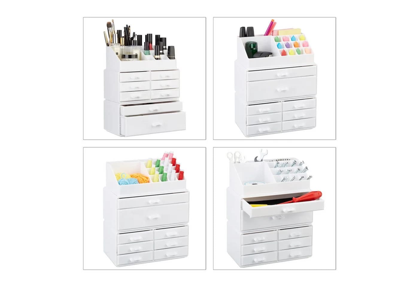 RELAXDAYS Make-Up Organizer mit 8 Schubladen, Schwarz - Bild 3