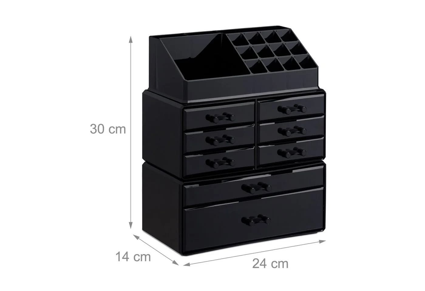 RELAXDAYS Make-Up Organizer mit 8 Schubladen, Schwarz - Bild 4