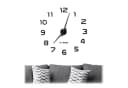 relaxdays DIY Wanduhr mit 3D-Zahlen Schwarz - Selbstklebende Uhr Bild 2