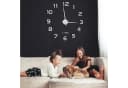 relaxdays DIY Wanduhr mit 3D-Zahlen Schwarz - Selbstklebende Uhr Bild 3