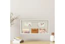 relaxdays Bilderrahmen mit Klammern & Leine Weiss-grau Bild 1