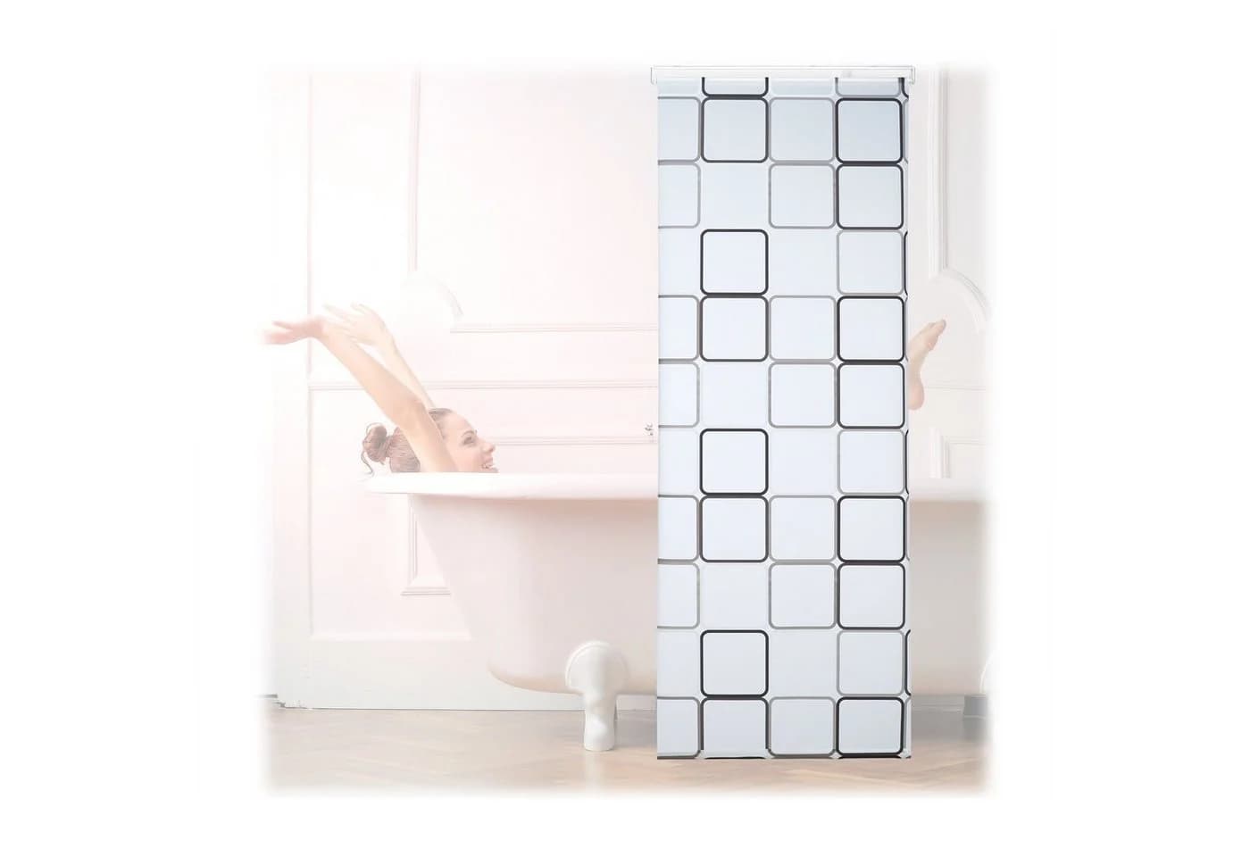 relaxdays Duschrollo SQUARE 80 cm Breite Kunststoff Aluminium - Bild 2