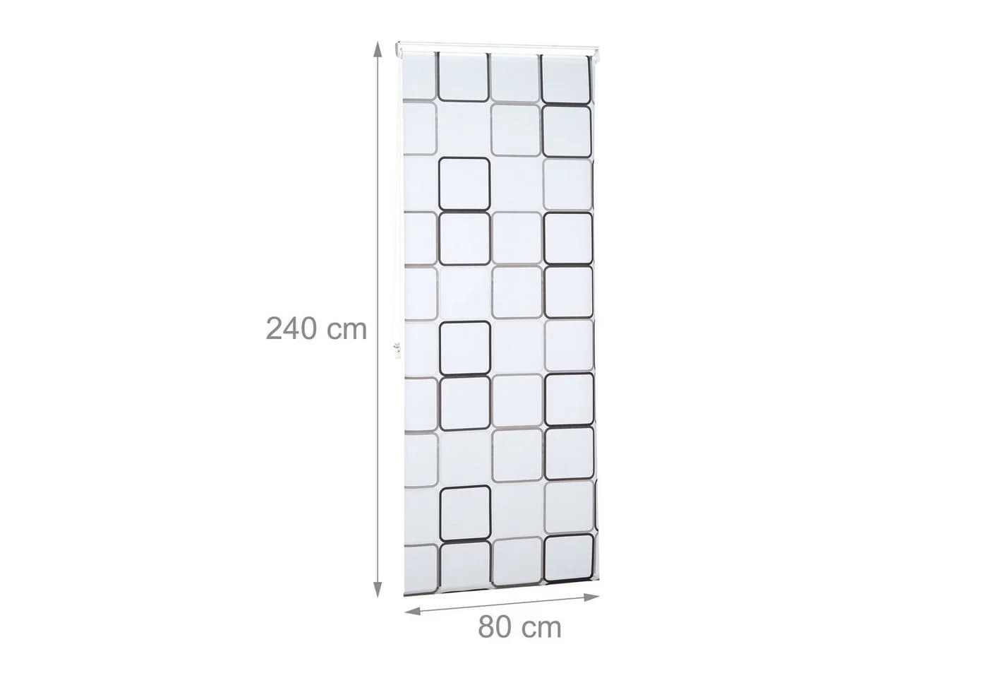 relaxdays Duschrollo SQUARE 80 cm Breite Kunststoff Aluminium - Bild 4