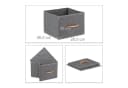 relaxdays Beistellschrank Schubladenschrank mit Rollen Braun/Grau Bild 5