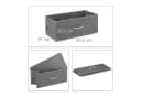 relaxdays Beistellschrank Schubladenschrank mit Rollen Braun/Grau Bild 5
